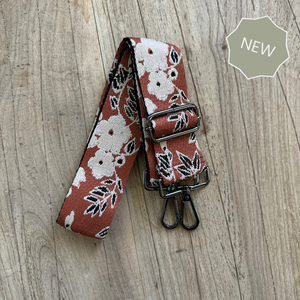Copper Floral Crossbody Bag Strap Gunmetal - Crossbody diaper bag by The Poppy Brand