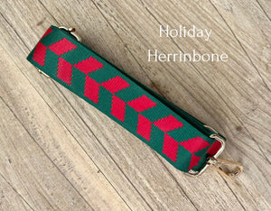 Holiday Herringbone Crossbody Bag Strap