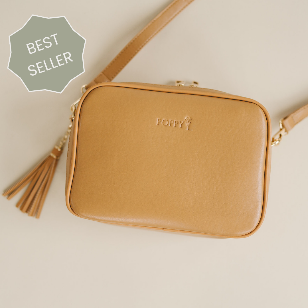 Poppy Mini Handbag - Black & Gold | Cambridge Satchel