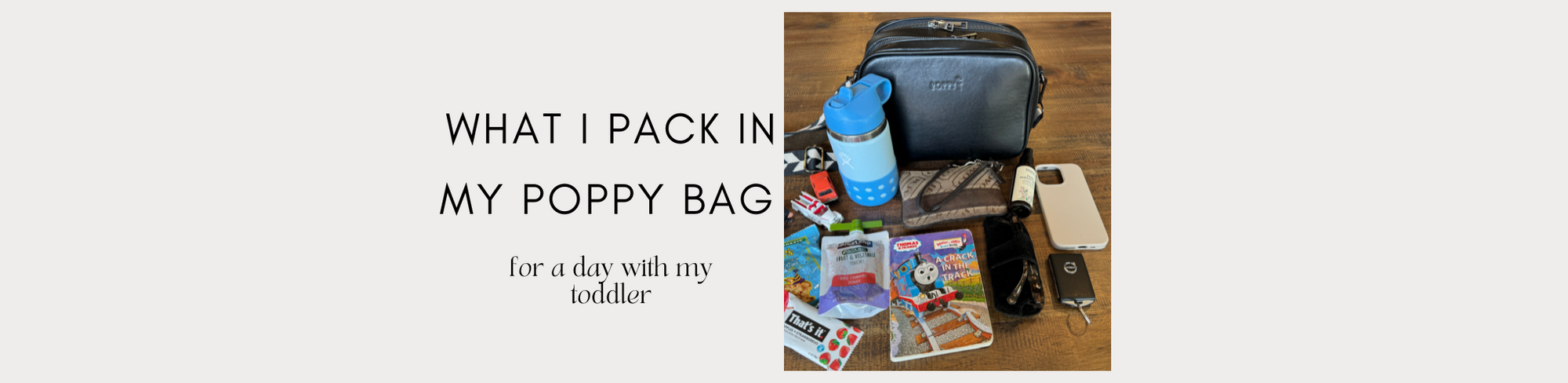 What I Carry in Poppy for My Toddler and Me