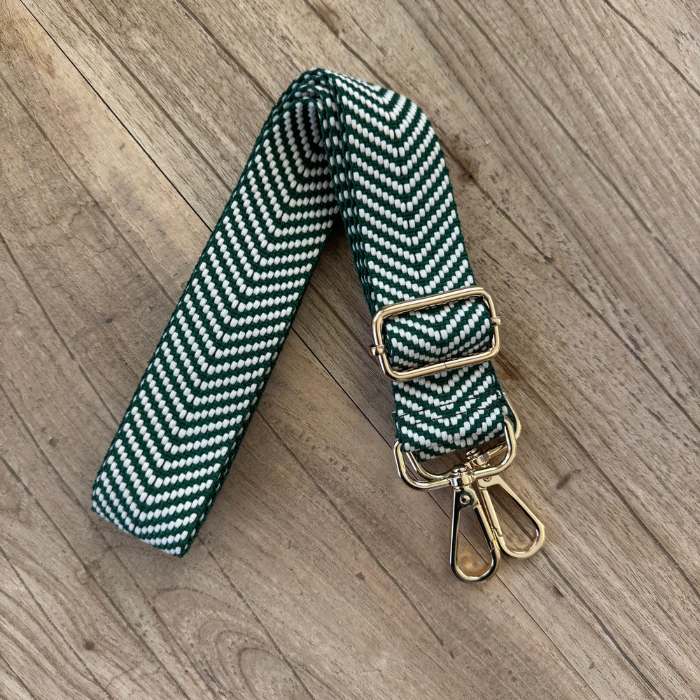 Emerald Chevron Crossbody Bag Strap