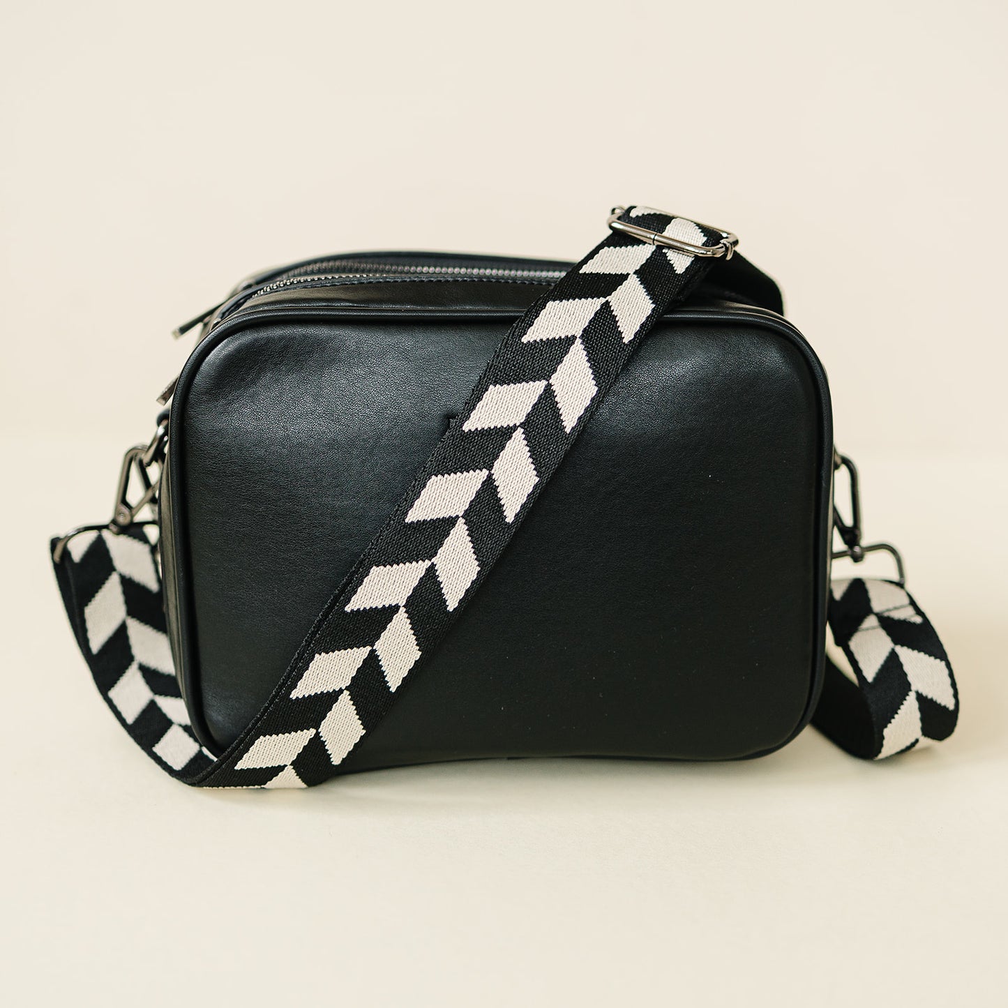 Classic Herringbone Crossbody Bag Strap (Gunmetal)