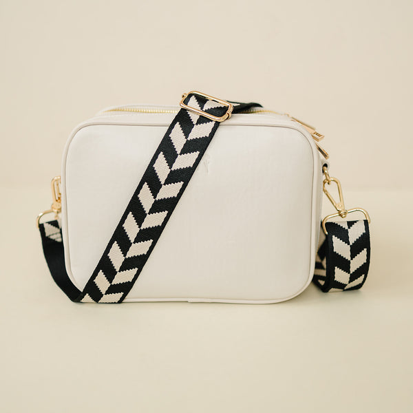 Classic Herringbone Crossbody Bag Strap (Gold)