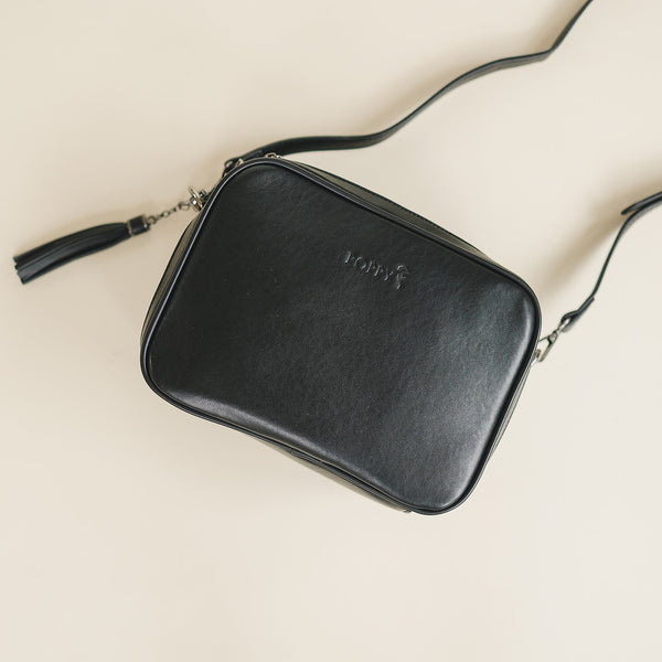 The Poppy Crossbody Diaper Bag All Black Everything