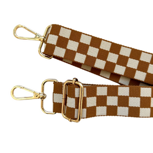 Desert Sand Checker Crossbody Bag Strap